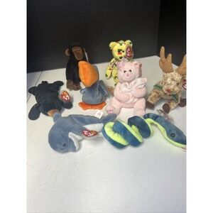 Lot of 8 TY BEANIE BABIES All With Tags